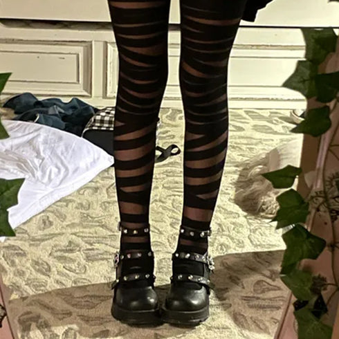 BANDAGE PRINT PANTYHOSE